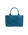 Bottega Veneta Small Andiamo Knitted Shoulder Bag In Blue