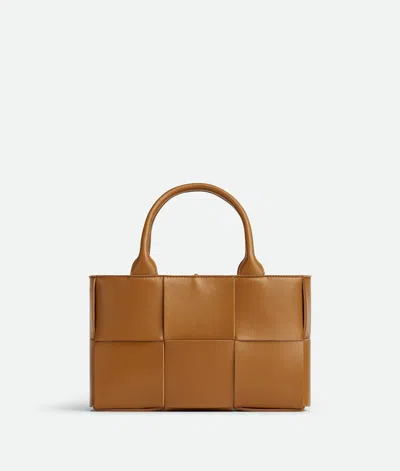 Bottega Veneta Arco Mini Intrecciato Leather Tote In Brown