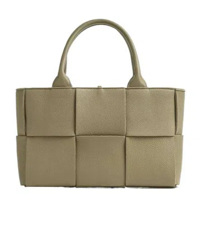 Bottega Veneta Mini Arco Tote Todd Handbag In Gray