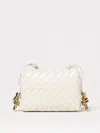 Bottega Veneta Womens White Candy Loop Micro Intrecciato Leather Cross-body Bag In Weiss
