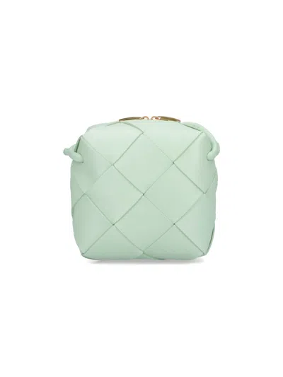 Bottega Veneta Mini Cassette Leather Camera Bag In Green
