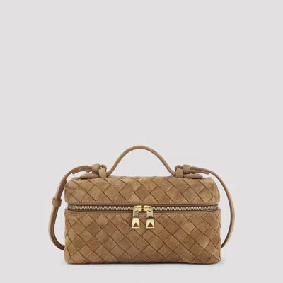 Bottega Veneta Mini Bang Bang Sueof Vanitand Case Handbag In Brown