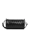 Bottega Veneta Mini Barrel Shoulder Bag In Black