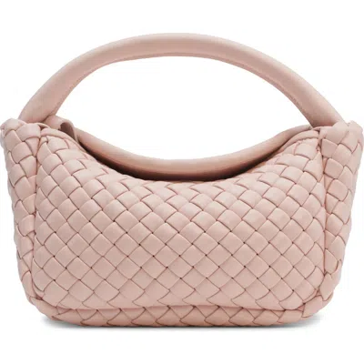 Bottega Veneta Mini Lambskin Cobble Top-handle Bag In Cameo-muse Brass