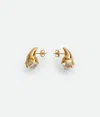 Bottega Veneta Mini Drop Earrings In Rock Crystal Quartz