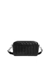 Bottega Veneta Leather Camera Mini Shoulder Bag In Negro