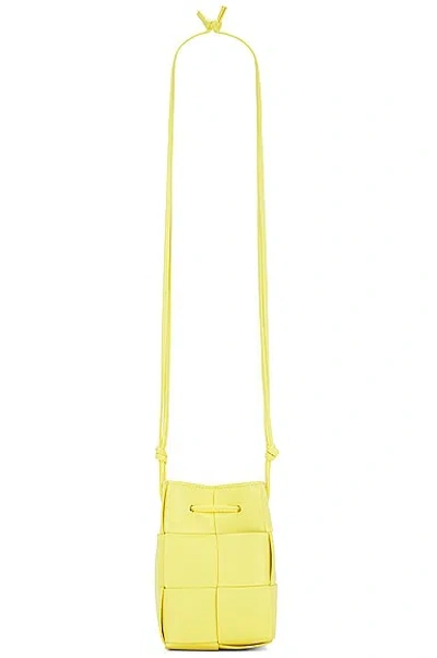 Bottega Veneta Mini Bucket Crossbody Bag In Sherbert & Silver