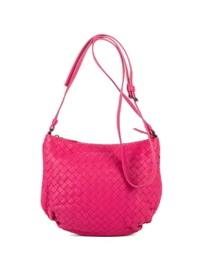 Pre-owned Bottega Veneta Mini Bucket Hobo Shoulder Bag In Pink
