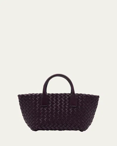 Bottega Veneta Mini Cabat Bag In Dark Mystic