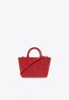 Bottega Veneta Mini Cabat Intrecciato Crossbody Bag In Redstone