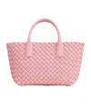 Bottega Veneta Mini Cabat Leather Tote Bag In Pink