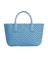 Bottega Veneta Cabat Mini Intrecciato Leather Tote In Blue
