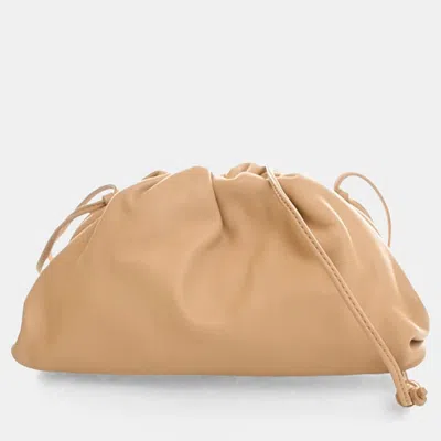 Pre-owned Bottega Veneta Mini Calfskin Pouch Bag In Sand