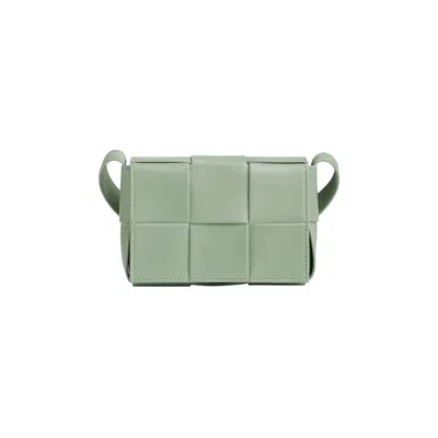 Pre-owned Bottega Veneta Mini Cassette Bag 'new Sauge/silver' In Green