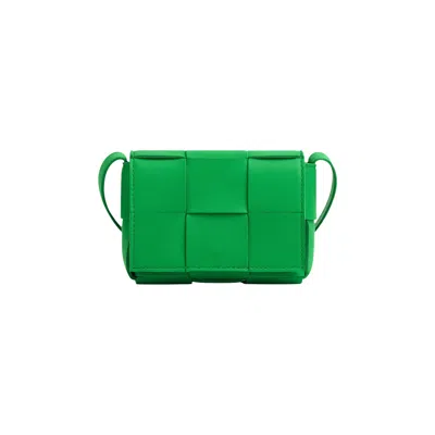 Pre-owned Bottega Veneta Mini Cassette Bag 'parakeet/gold' In Green