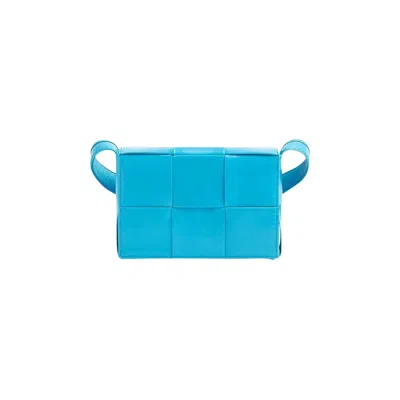 Pre-owned Bottega Veneta Mini Cassette Bag 'pool/silver'