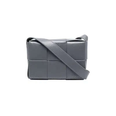Pre-owned Bottega Veneta Mini Cassette Bag 'thunder/silver' In Gray