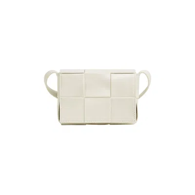 Pre-owned Bottega Veneta Mini Cassette Bag 'white/silver'