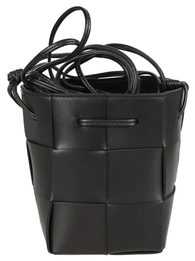 Bottega Veneta Cassette Mini Bucket Bag In Black