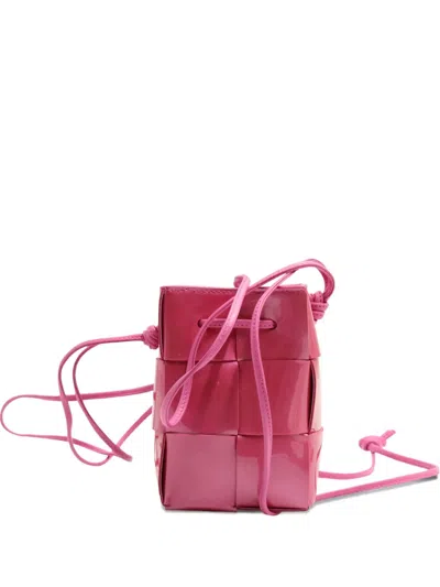Pre-owned Bottega Veneta Mini Cassette Bucket Bag In Pink