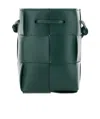 Bottega Veneta Mini Cassette Bucket Shoulder Bag In Green