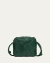 Bottega Veneta Mini Cassette Camera Bag In Emerald Green-gold