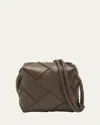 Bottega Veneta Mini Lambskin Cassette Camera Bag In Taupe Grey