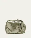 Bottega Veneta Mini Cassette Camera Bag In Travertine-gold