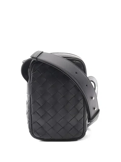 Pre-owned Bottega Veneta Mini Cassette Crossbody Bag In Black