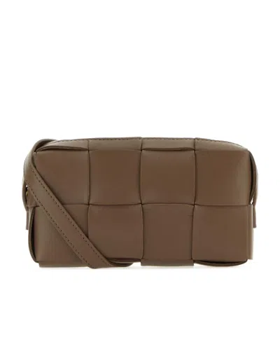 Bottega Veneta Mini Cassette Crossbody Bag In Brown