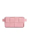 Bottega Veneta Mini Cassette Fanny Pack In Pink