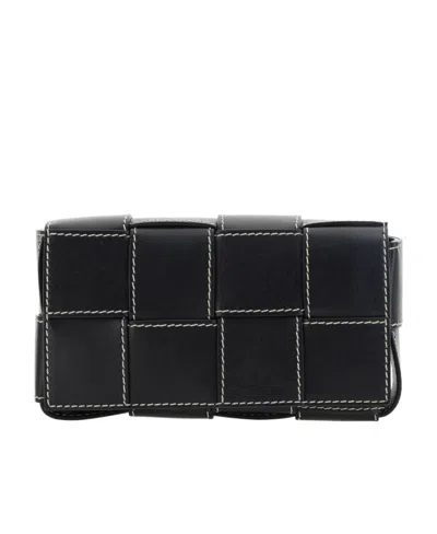 Bottega Veneta Mini Cassette Flip Waist Pack In Black