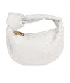 Bottega Veneta Mini Cassette Intrecciato Shoulder Bag In White