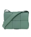 Bottega Veneta Mini Cassette Knitted Shoulder Bag In Green