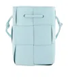Bottega Veneta Mini Cassette Leather Bucket Bag In Blue