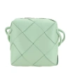 Bottega Veneta Mini Cassette Leather Camera Bag In Green