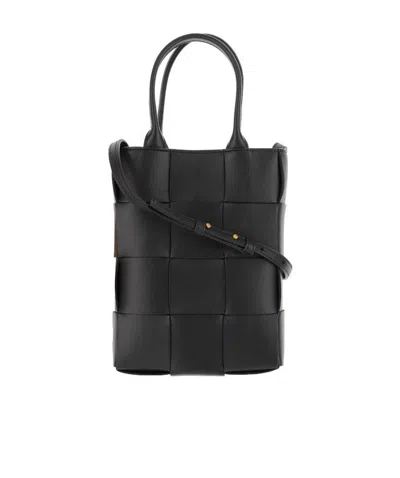 Bottega Veneta Mini Cassette Shoulder Bag In Black