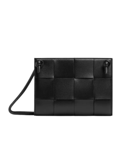 Bottega Veneta Mini Cassette Shoulder Bag In Black