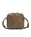 Bottega Veneta Mini Cassette Shoulder Bag In Brown