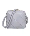 Bottega Veneta Mini Cassette Shoulder Bag In Gray