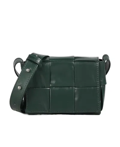 Bottega Veneta Mini Cassette Shoulder Bag In Rain Tree Green