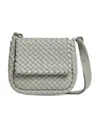 Bottega Veneta Mini Cobble Shoulder Bag In Agate Grey/gold