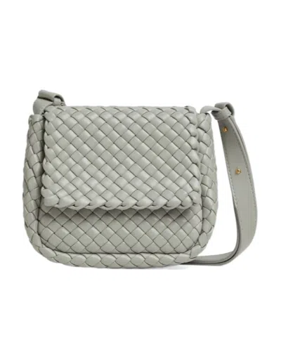 Bottega Veneta Mini Cobble Shoulder Bag In Agate Grey/gold