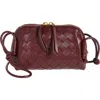 Bottega Veneta Mini Concert Intrecciato Leather Crossbody Bag In 2247 Barolo-gold