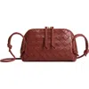 Bottega Veneta Mini Concert Intrecciato Leather Crossbody Bag In 2504 Sapele-gold