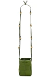 Bottega Veneta Mini Crossbody Bucket In Avocado & Gold