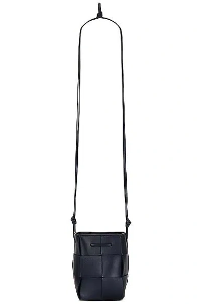 Bottega Veneta Mini Crossbody Bucket In Space & Gold