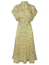 Bottega Veneta Abito In Seta Con Stampa Mini Daisy