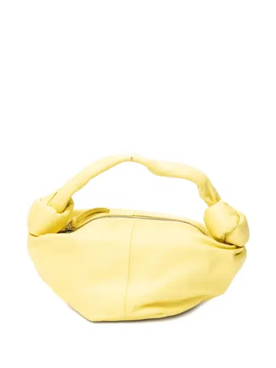 Pre-owned Bottega Veneta Mini Double Knot Shoulder Bag In Yellow