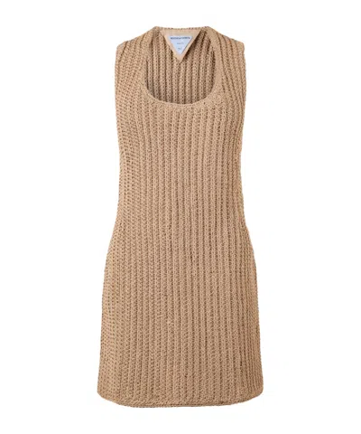 Bottega Veneta Mini Dress In Brown